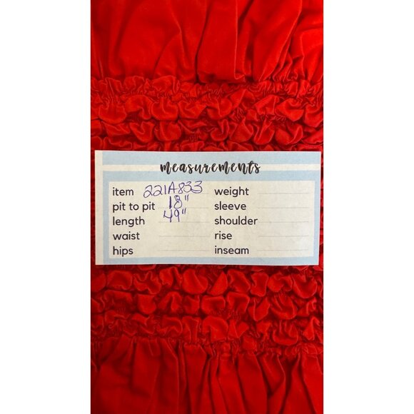 NWT ASTR The Label XS Red Smocked Midi Dress Adjustable Spaghetti Straps - Picture 14 of 16